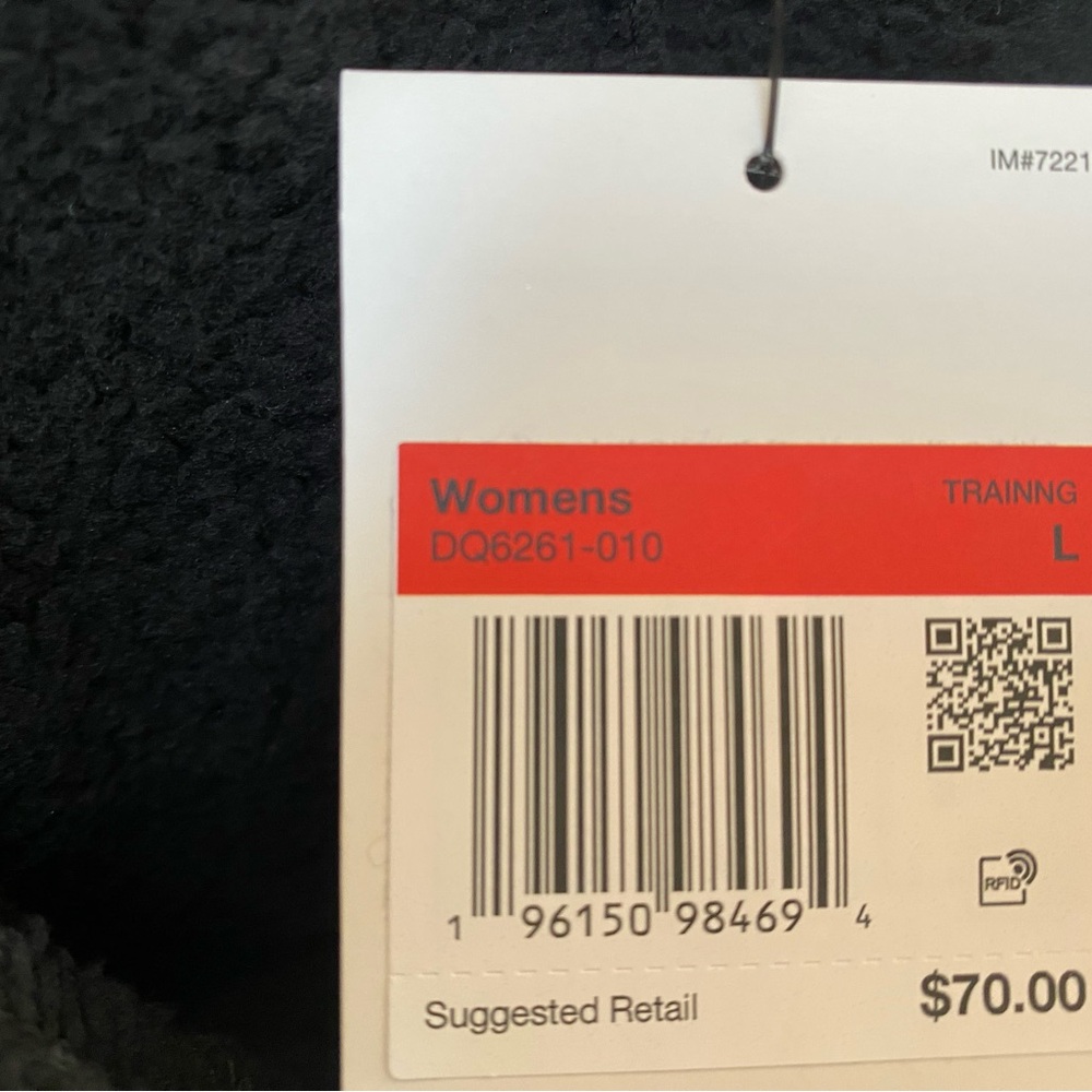🆕 NIKE Women's Training Therma-Fit Sherpa Cozy Fluffy Sweat pants Black L - Picture 6 of 16